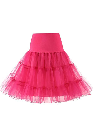 Magenta hot pink  tulle women's petticoat