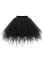 Short black tulle tutu skirt