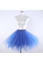 Short blue tulle tutu skirt