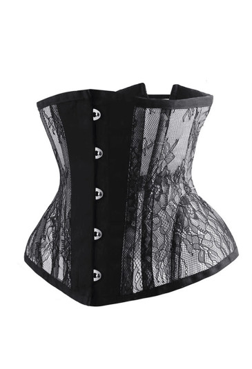 16 Steel Boned Lace Underbust Waist Corset 