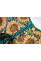 Thick Straps Retro Corset Sunflowers