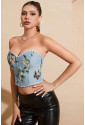 Tube bandeau short corset Butterflies