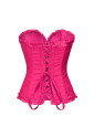 Elegant hot pink embroidery corset ESMERA