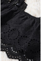 Čierna krajková pohodlná bralet podprsenka