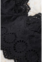 Black Adjustable Crochet Lace Bralette 