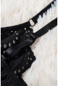 Black Adjustable Crochet Lace Bralette 