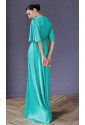 Maxi long wrap satin gown dress with belt