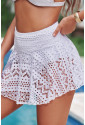  Crochet Lace Skirted Bikini Bottom
