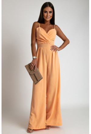 Prom orange jumpsuit overall with thin straps LISA