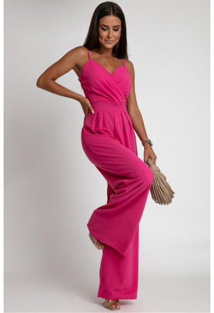 Prom magenta jumpsuit overall with thin straps LISA