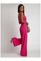 Prom magenta jumpsuit overall with thin straps LISA
