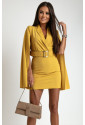 Mini dress with cape sleeves
