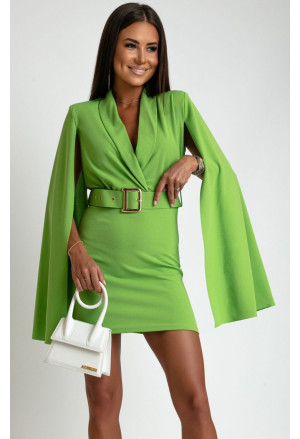 Mini dress with cape sleeves