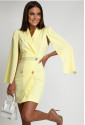 Short jacket dress with cape sleeves