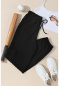 Pohodlné čierne jogger nohavice so šnúrkou