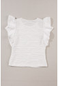 Short sleeve frilles structured top