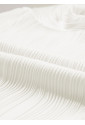 Biele štruktúrované tričko s dlhými rukávmi