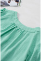 Šmrncovná zelená košeľa s naberanými rukávmi
