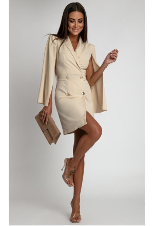 Short jacket dress with long open sleeves