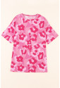 Pink Leopard Oversized T Shirt