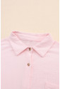 Pink Crinkle Cotton Shirt