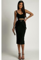 Black bandage midi skirt MARTINA