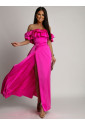 Satin spanish flamengo maxi skirt set