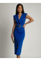 Elegantné modré biznis šaty