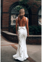 Bow Knot Ruffled Backless Sleeveless Gown