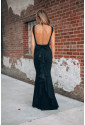 Bow Knot Ruffled Backless Sleeveless Gown