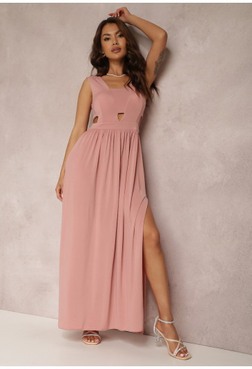 Maxi split cut out dress