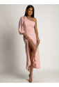 Elegant one sleeve rose dress