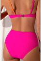 Rose Red Twist Bikini High Waist Swimsuit