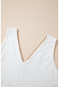 Lace Crochet Splicing V Neck Loose Fit Tank Top