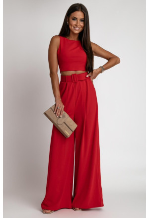 Women's top and wide pants set