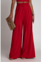 Women's top and wide pants set