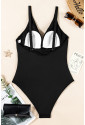 Black Twist Backless One-Piece Swimsuit