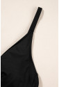 Black Twist Backless One-Piece Swimsuit