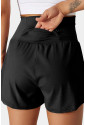 Black Pocketed Wide Waistband Swim Shorts