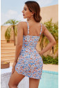 Ruched Floral Swim Dress