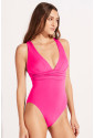 Deep V Neck One piece Swimwear