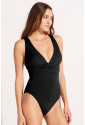 Deep V Neck One piece Swimwear