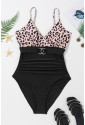 Leopard Belted One-piece Swimsuit