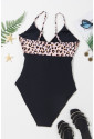 Leopard Belted One-piece Swimsuit