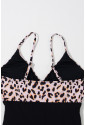 Leopard Belted One-piece Swimsuit