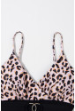 Leopard Belted One-piece Swimsuit