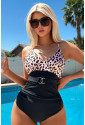 Leopard Belted One-piece Swimsuit