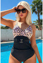 Leopard Belted One-piece Swimsuit