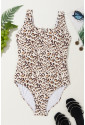 Leopard Belted One-piece Swimsuit