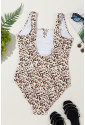 Leopard Belted One-piece Swimsuit